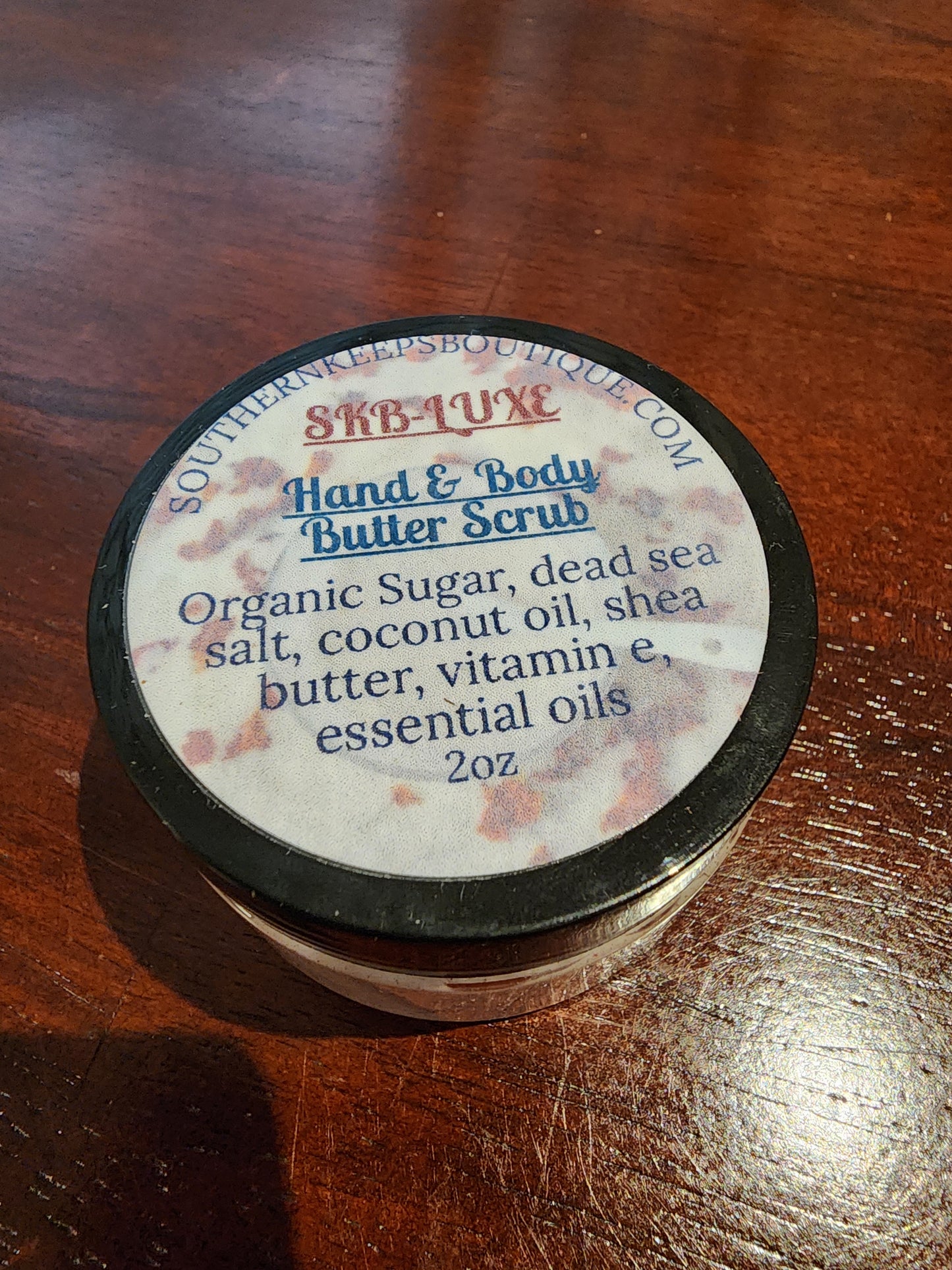 Hand & Body Butter Scrub- Crushed Roses 2 oz